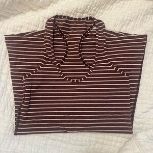Lululemon Athletica Brown Striped Tank Top